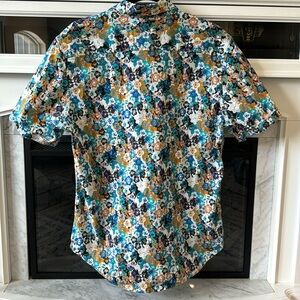 Robert Graham Multicolor Floral Button Up Shirt Short Sleeve